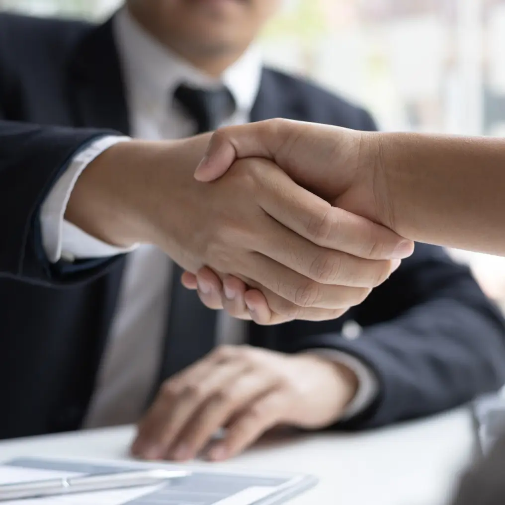 business professionals shaking hands